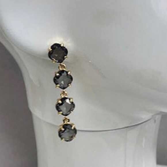 Four Crystal Drop Earrings-4 Colors Avail-Boutique - Picture 9 of 10